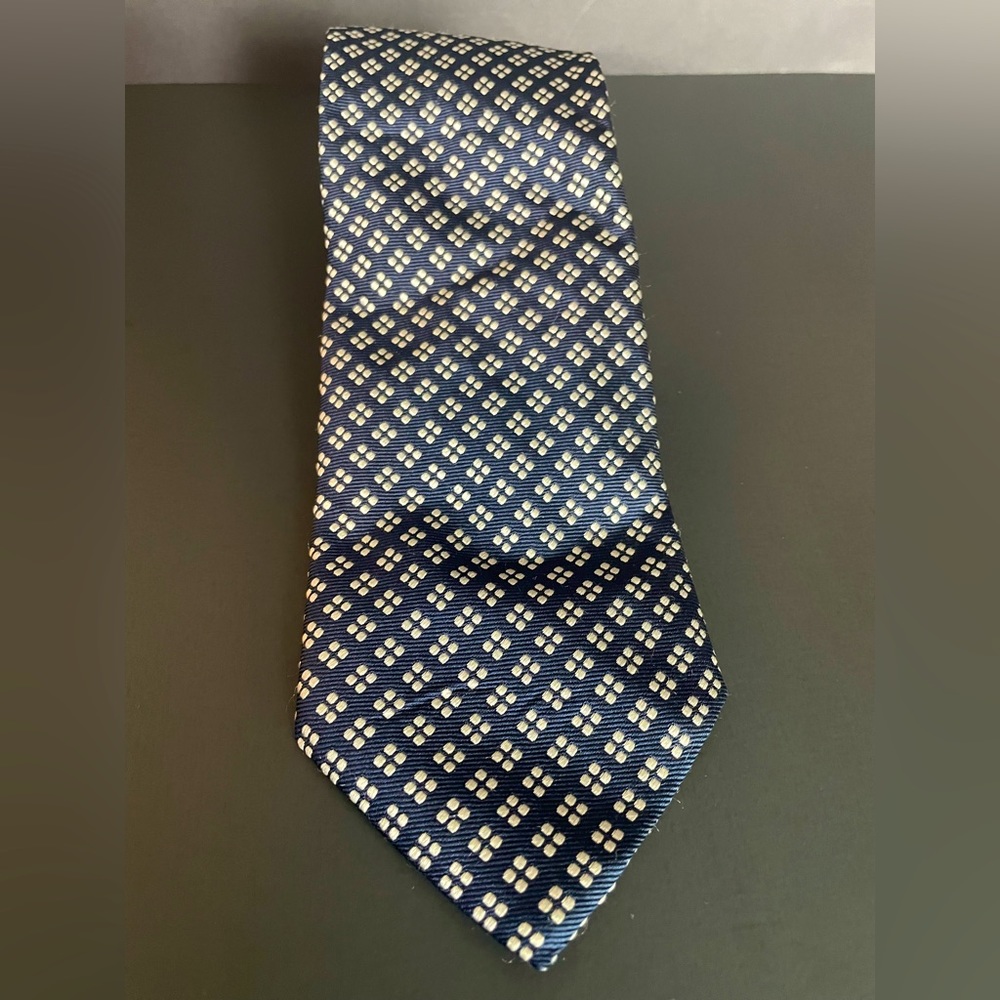 CANALI DARK BLUE 100% SILK TIE  ITALIAN